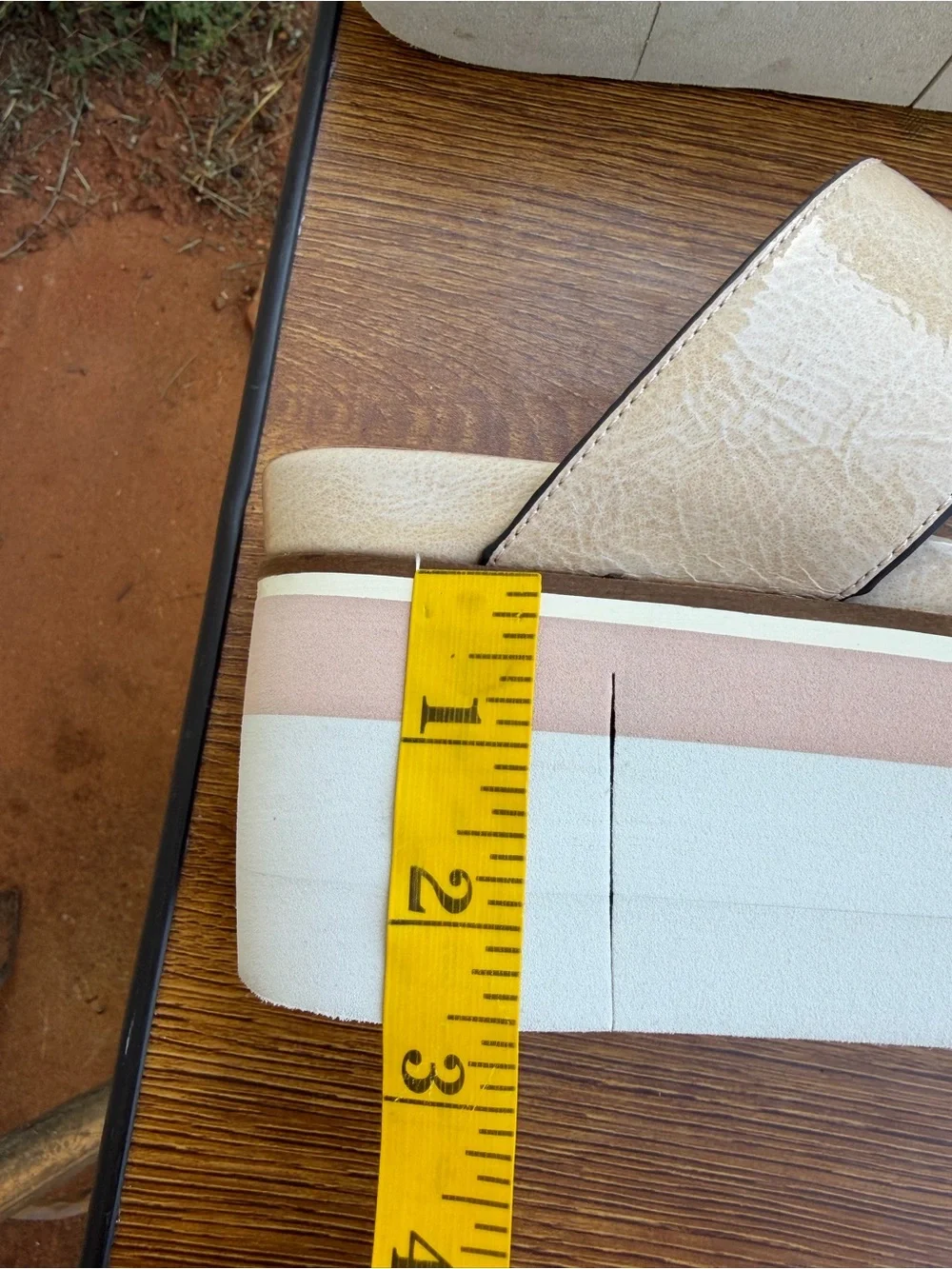 Naked Feet Flux Platform Wedge Sandals Women Size 7M Beige Pink Slide Thong